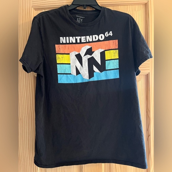 Nintendo Other - Vintage Nintendo 64 Black Classic  T Shirt Size Large